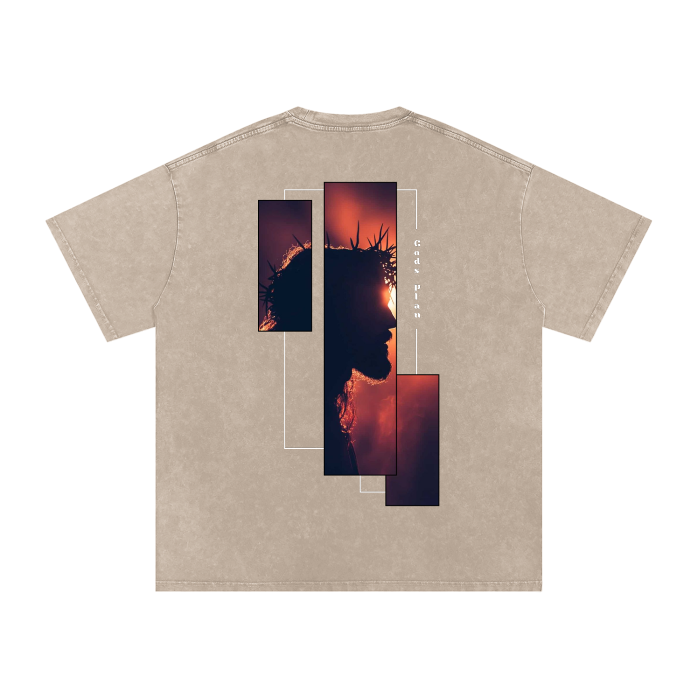 Gods Plan / Snow Washed Oversized Cotton T-Shirt