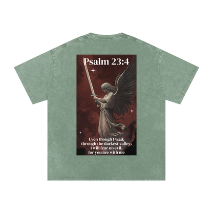 I will fear no evil / Snow Washed Oversized Cotton T-Shirt
