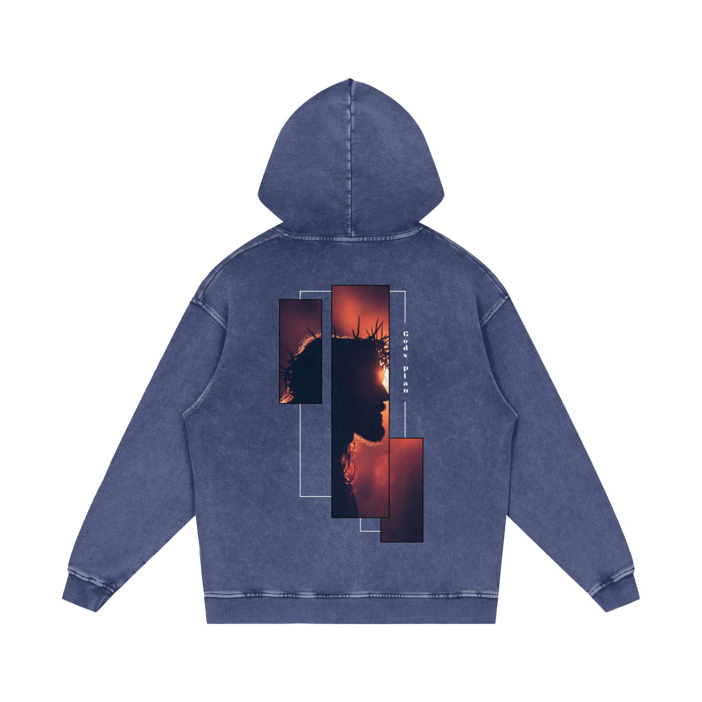 Gods Plan / Snow Washed Loose Cotton Hoodie
