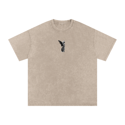 Jesus Christ is king / Snow Washed Oversized Cotton T-Shirt