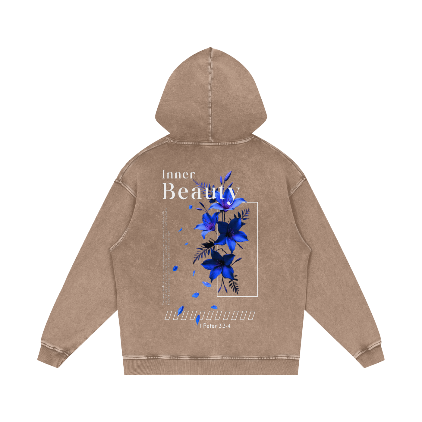 Snow Washed Loose Cotton Hoodie