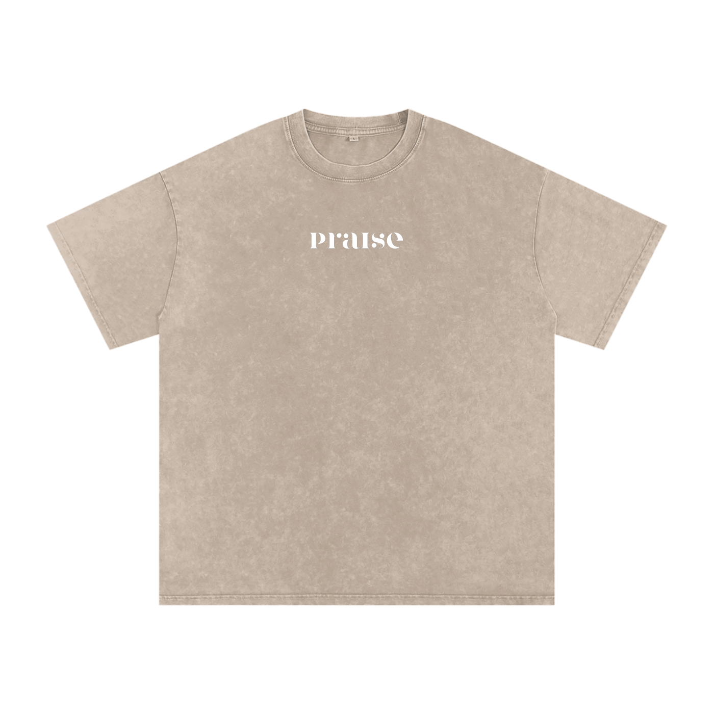 Glorify his name / Snow Washed Oversized Cotton T-Shirt