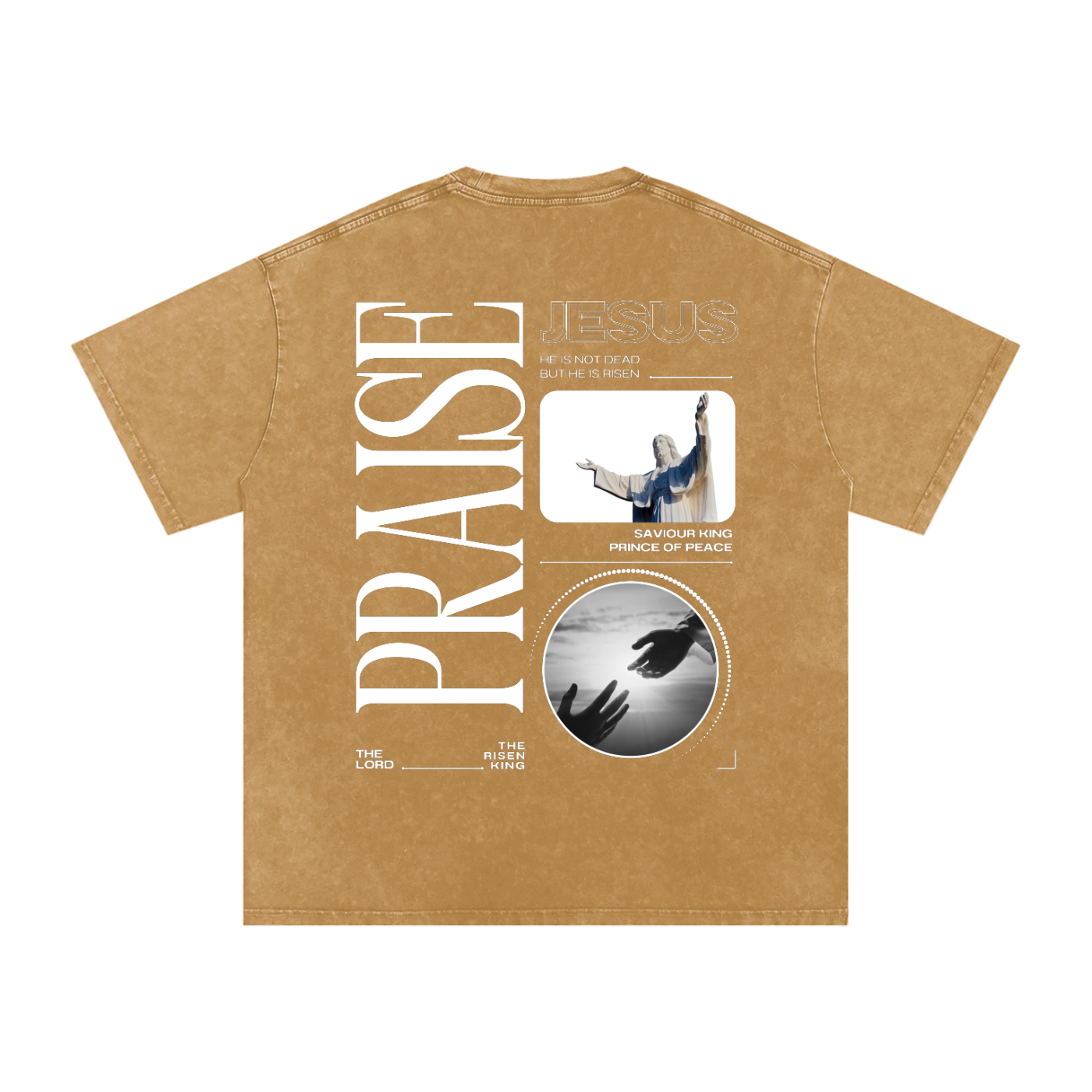 Praise Jesus / Snow Washed Oversized Cotton T-Shirt