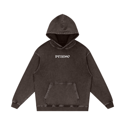 Glorify his name / Snow Washed Loose Cotton Hoodie