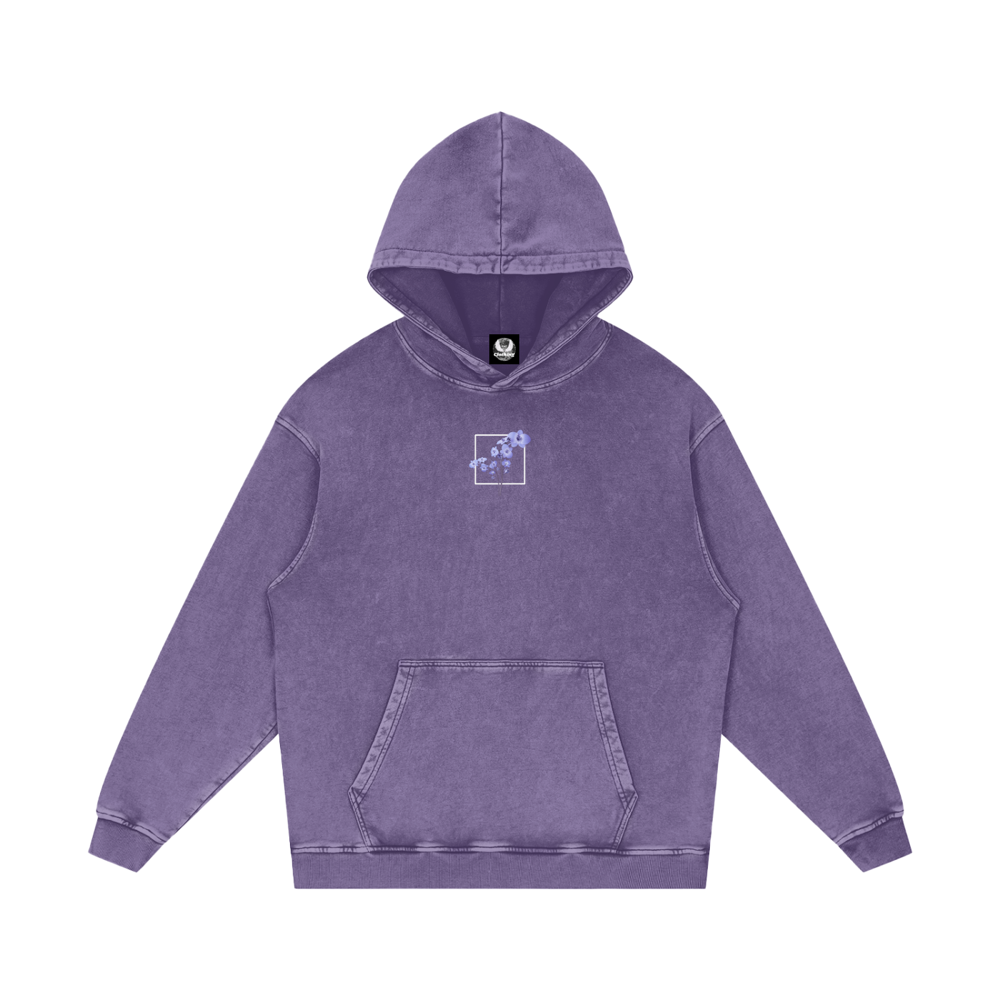 Psalm 23 / Snow Washed Loose Cotton Hoodie