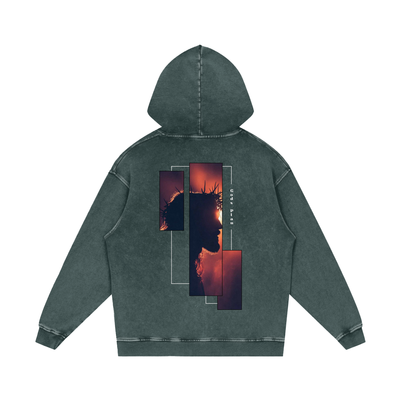 Gods Plan / Snow Washed Loose Cotton Hoodie