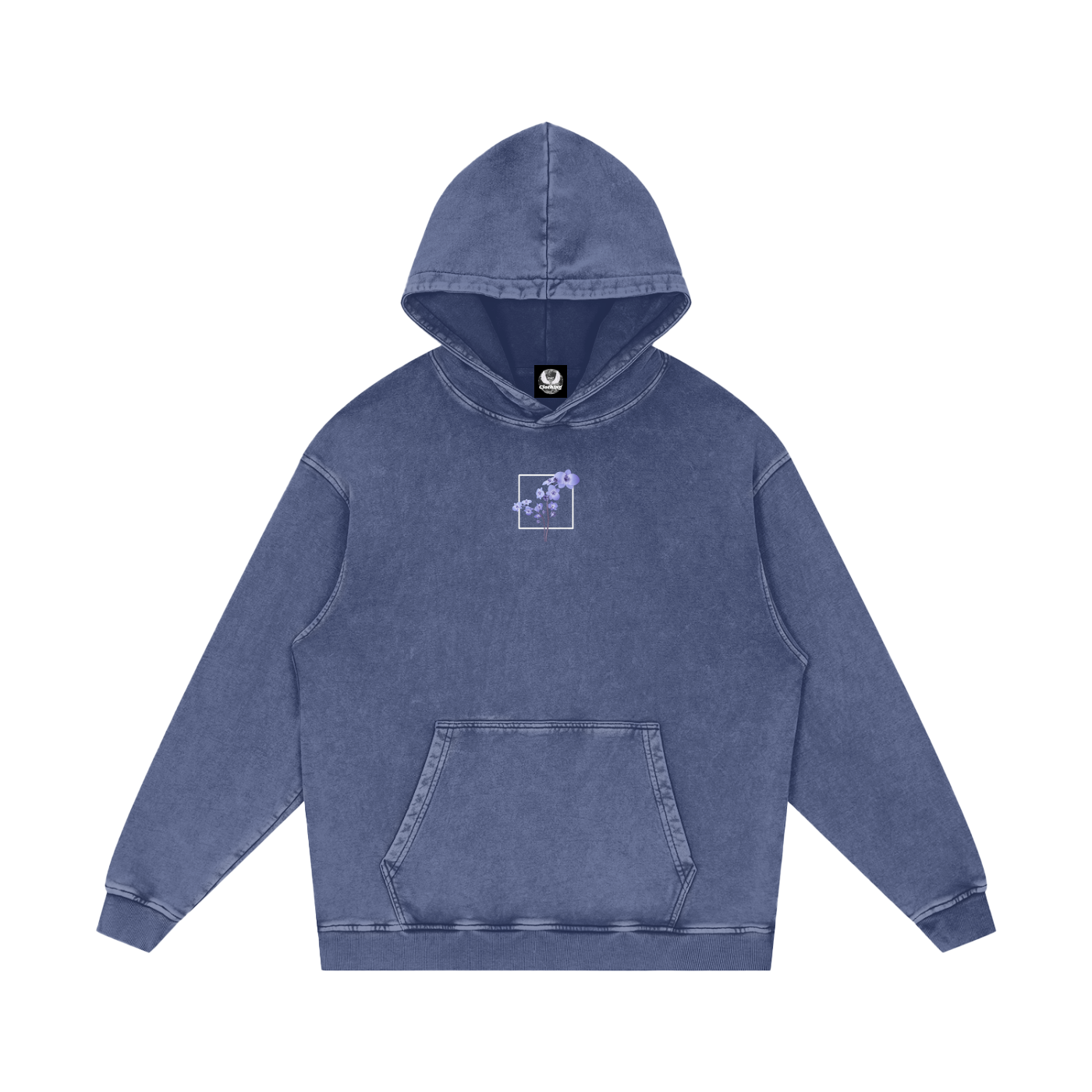 Psalm 23 / Snow Washed Loose Cotton Hoodie