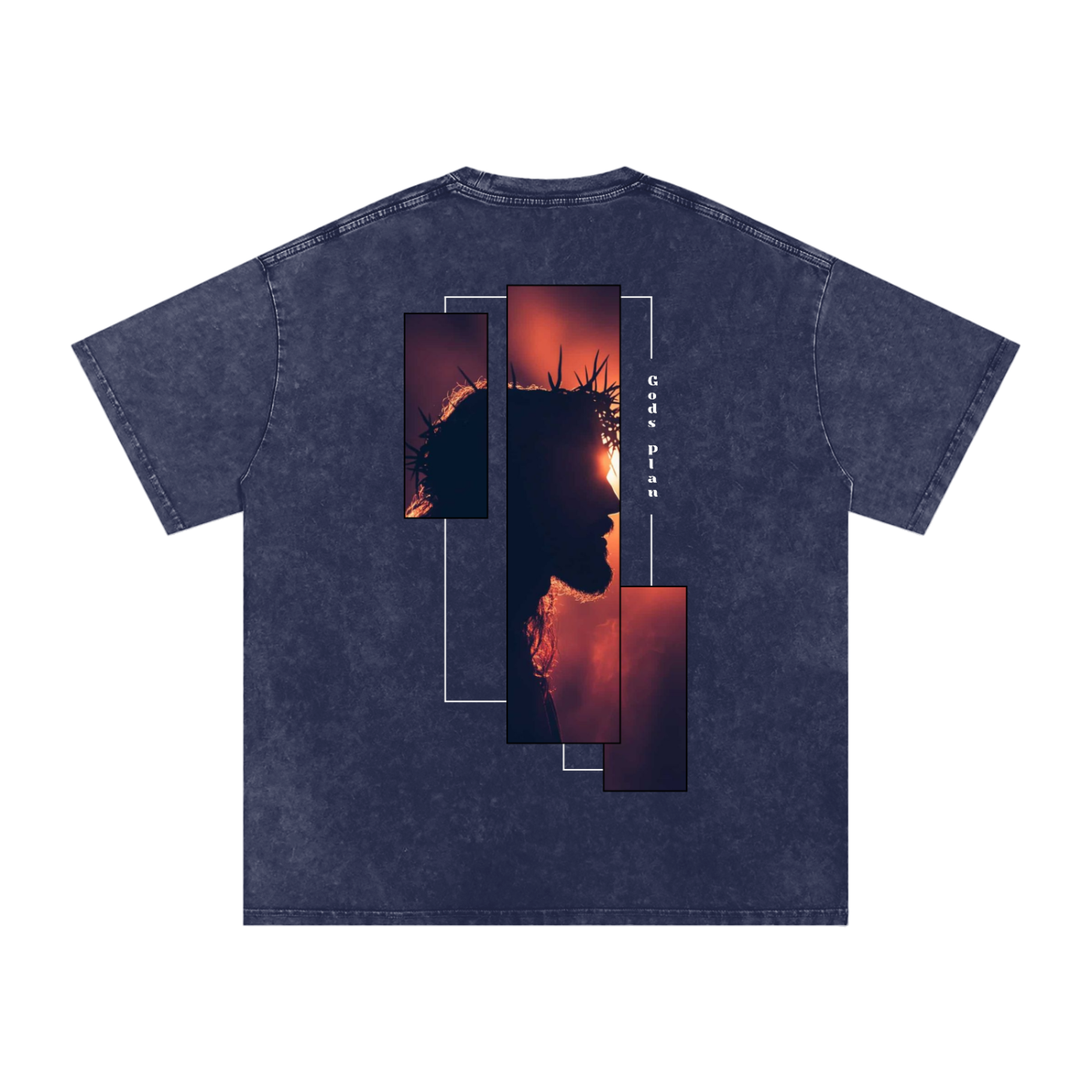 Gods Plan / Snow Washed Oversized Cotton T-Shirt