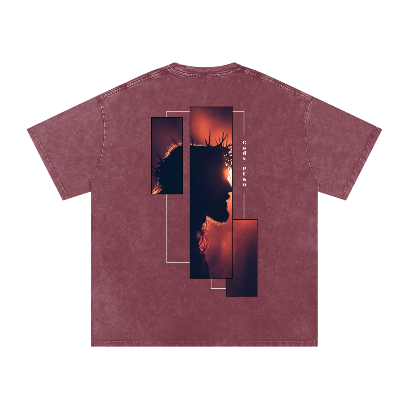 Gods Plan / Snow Washed Oversized Cotton T-Shirt