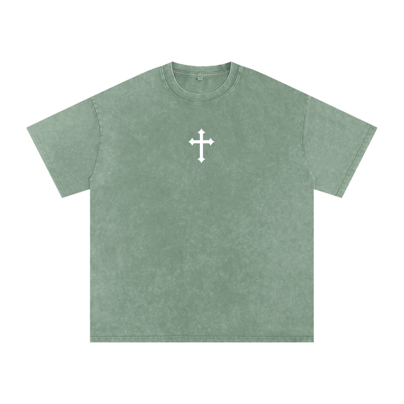 Faith / Snow Washed Oversized Cotton T-Shirt