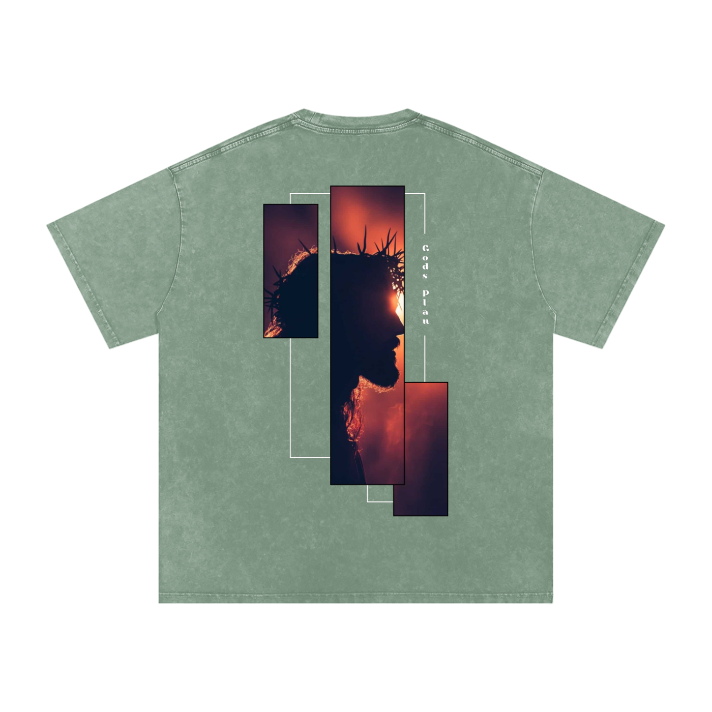 Gods Plan / Snow Washed Oversized Cotton T-Shirt