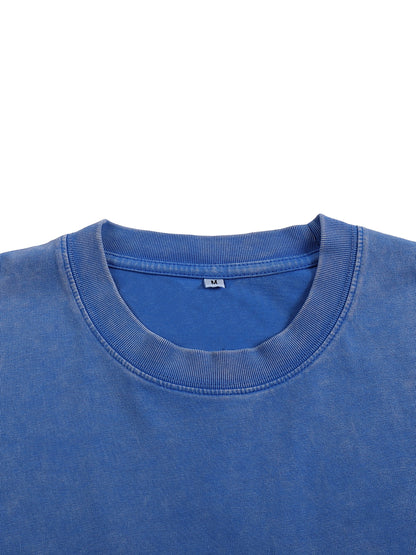 Holy Spirit come / Snow Washed Oversized Cotton T-Shirt