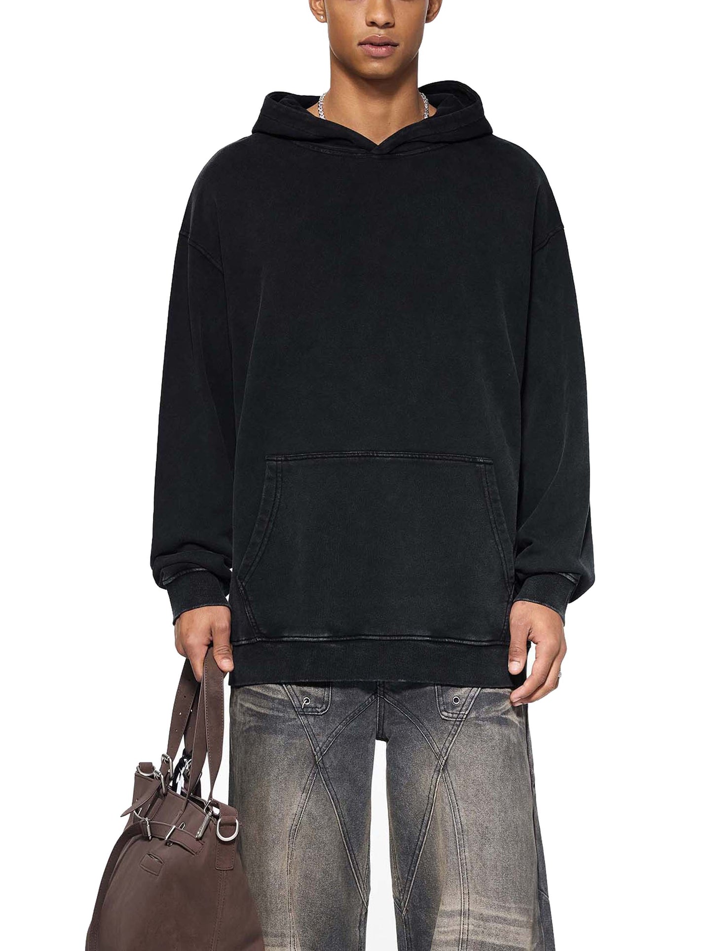 Holy Spirit come / Snow Washed Loose Cotton Hoodie