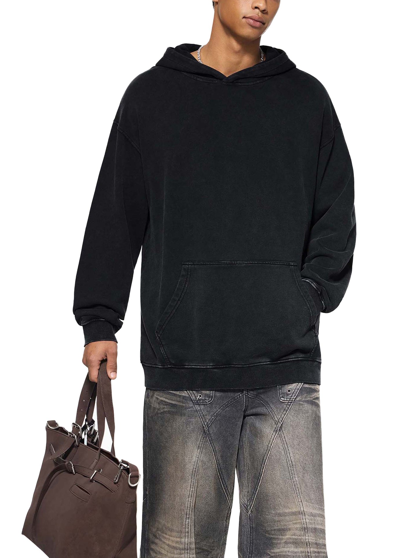 Holy Spirit come / Snow Washed Loose Cotton Hoodie