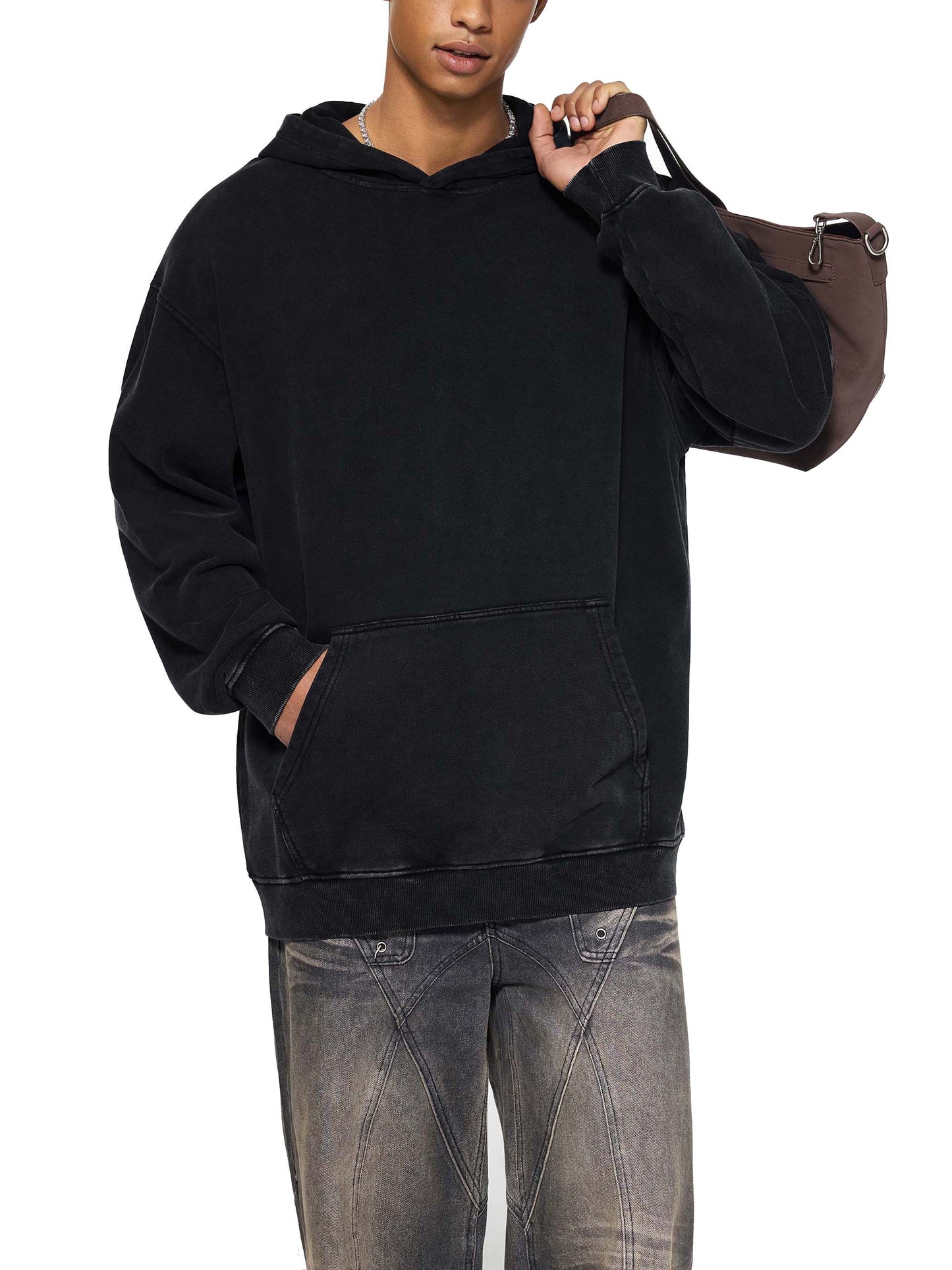 Holy Spirit come / Snow Washed Loose Cotton Hoodie